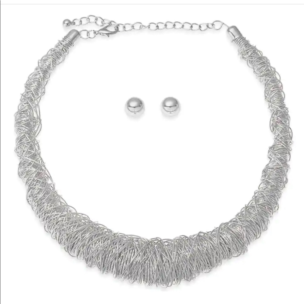 🆕 FASHION JEWELRY WIRE WRAP NECKLACE SET 🆕 - Picture 5 of 8